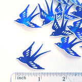 Mini Barn Swallow Bird Stickers, 10 Waterproof Die Cut Vinyl Decals, Peel & Stick, choose amount