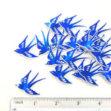 Mini Barn Swallow Bird Stickers, 10 Waterproof Die Cut Vinyl Decals, Peel & Stick, choose amount
