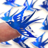 Mini Barn Swallow Bird Stickers, 10 Waterproof Die Cut Vinyl Decals, Peel & Stick, choose amount