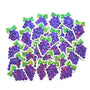 mini purple grapes glitter sticker
