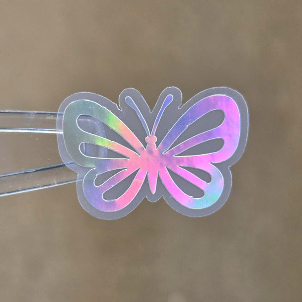 Mini Butterfly Stickers, 10 Iridescent Waterproof Die Cut Vinyl Decals, Peel & Stick, choose amount