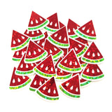 Mini Red Watermelon Fruit Stickers, 10 Waterproof Die Cut Glitter Vinyl Decals, Peel & Stick, choose amount