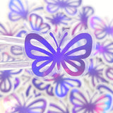 Mini Purple Butterfly Stickers, 10 Iridescent Waterproof Die Cut Vinyl Decals, Peel & Stick, choose amount