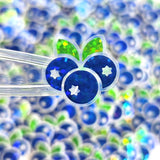 Blueberry Fruit Stickers, Waterproof Die Cut Glitter Vinyl Decals, Peel & Stick, choose amount