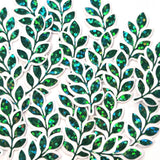 Mini Leaf Stickers, Waterproof Die Cut Glitter Vinyl Decals, Peel & Stick, choose amount