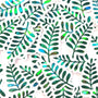 Mini Fern Leaf Stickers, Waterproof Die Cut Glitter Vinyl Decals, Peel & Stick, choose amount