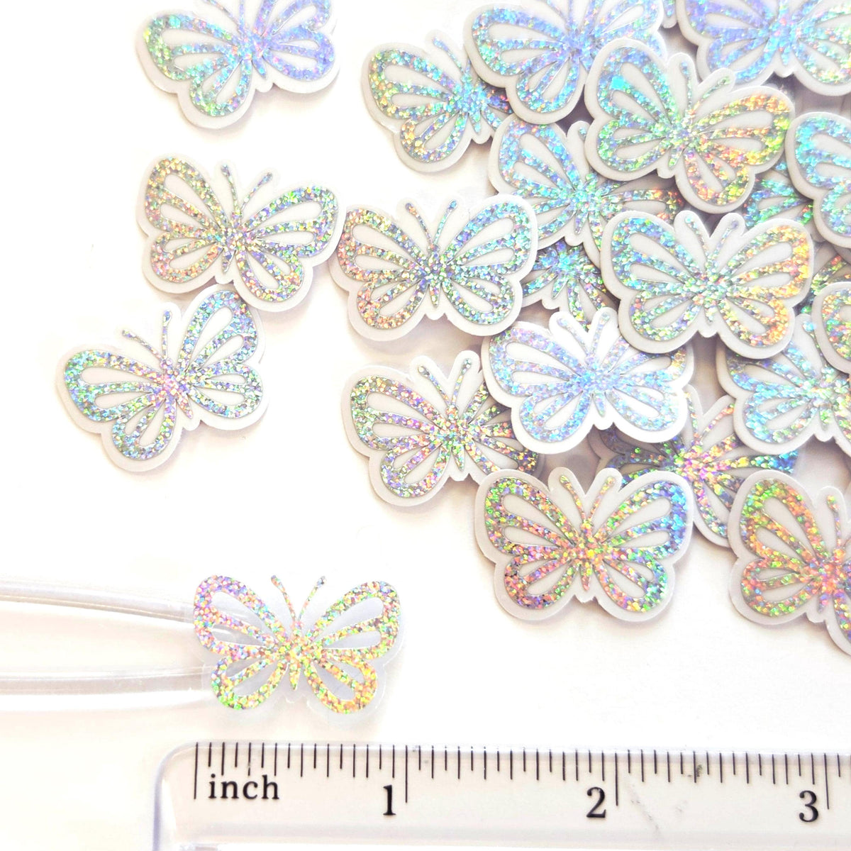 Silver Butterfly Mini Stickers