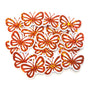 mini die cut butterfly shaped stickers in orange glitter