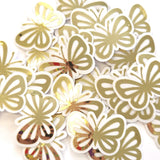 Mini Gold Butterfly Stickers, Die Cut Vinyl Decals, Peel & Stick, choose amount