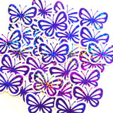 Mini Purple Butterfly Stickers, Die Cut Glitter Vinyl Decals, Peel & Stick