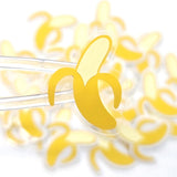 Mini Yellow Banana Stickers, set of 10 or more, die-cut fruit stickers for journals, scrapbooks and planners.