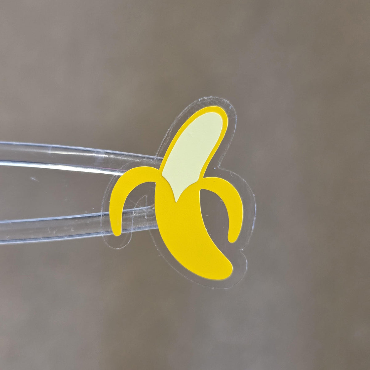 Mini Banana Stickers, die-cut sparkly fruit stickers for journals, scrapbooks and planners.