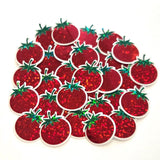 Mini Tomato Garden Vegetable Stickers, Waterproof Die Cut Glitter Vinyl Decals, Peel & Stick, choose amount