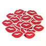 Mini Red Lips Stickers, Waterproof Die Cut Glitter Vinyl Decals, Peel & Stick, scrapbook embellishments craft supply
