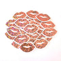 Mini Pink Lips Stickers, Waterproof Die Cut Glitter Vinyl Decals, Peel & Stick, scrapbook embellishments craft supply