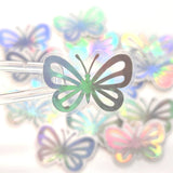 Mini Butterfly Stickers, 10 Iridescent Waterproof Die Cut Vinyl Decals, Peel & Stick, choose amount