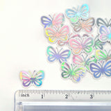 Mini Butterfly Stickers, 10 Iridescent Waterproof Die Cut Vinyl Decals, Peel & Stick, choose amount