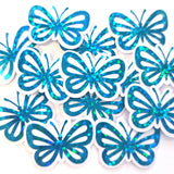 Mini Turquoise Butterfly Stickers, 10 Waterproof Die Cut Vinyl Decals, Peel & Stick, choose amount