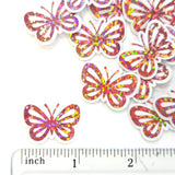 Mini Pink Butterfly Sparkly Stickers, Waterproof Vinyl Decals, Die Cut Crafting Supplies