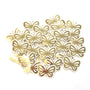 mini die cut butterfly shaped stickers in gold