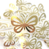 Mini Gold Butterfly Stickers, Die Cut Vinyl Decals, Peel & Stick, choose amount