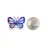Mini Purple Butterfly Stickers, Die Cut Glitter Vinyl Decals, Peel & Stick