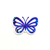 Mini Purple Butterfly Stickers, Die Cut Glitter Vinyl Decals, Peel & Stick