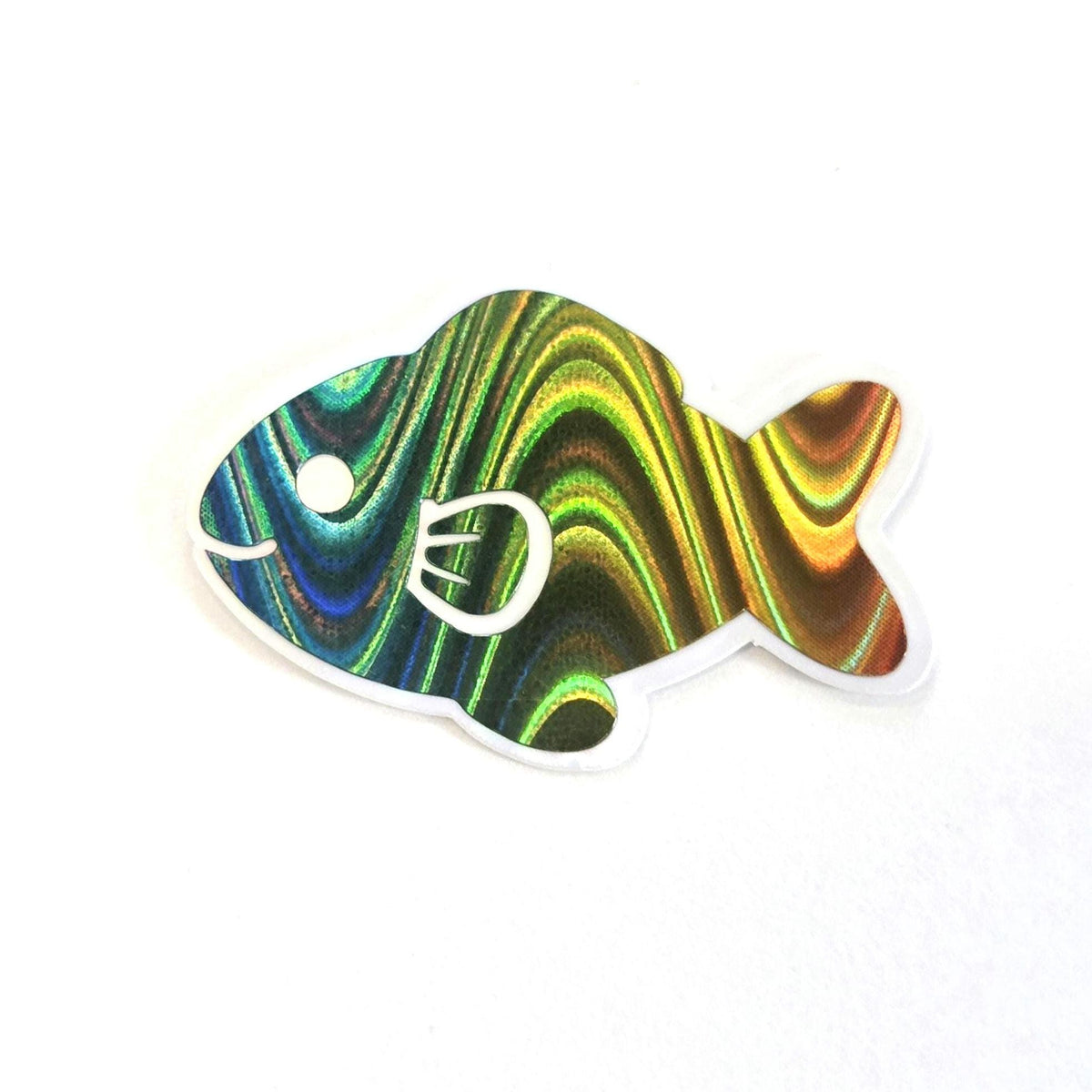 Rainbow Fish Die-Cut Stickers with Clear outline, Decals, Peel-and-Stick