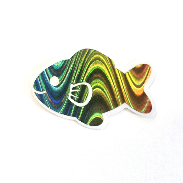 Rainbow Fish Die-Cut Stickers with Clear outline, Decals, Peel-and-Stick