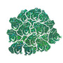 Mini Green Frog Stickers, Die Cut Glitter Vinyl Decals, Peel & Stick, choose amount.