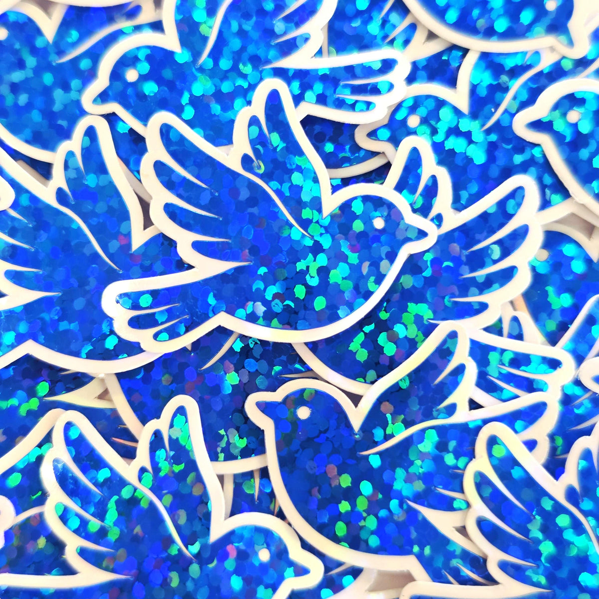 Mini Bluebird Stickers, Die-Cut Vinyl Decals, Peel & Stick Birds