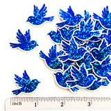 Mini Bluebird Stickers, Die-Cut Vinyl Decals, Peel & Stick Birds