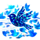 Mini Bluebird Stickers, Die-Cut Vinyl Decals, Peel & Stick Birds