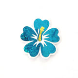 Mini Pink Hibiscus Flower Stickers, tropical blooms, summer garden, island beach wedding stickers, choose color.