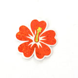 Mini Turquoise Hibiscus Flower Stickers, tropical blooms, summer garden, island beach wedding stickers, choose color.