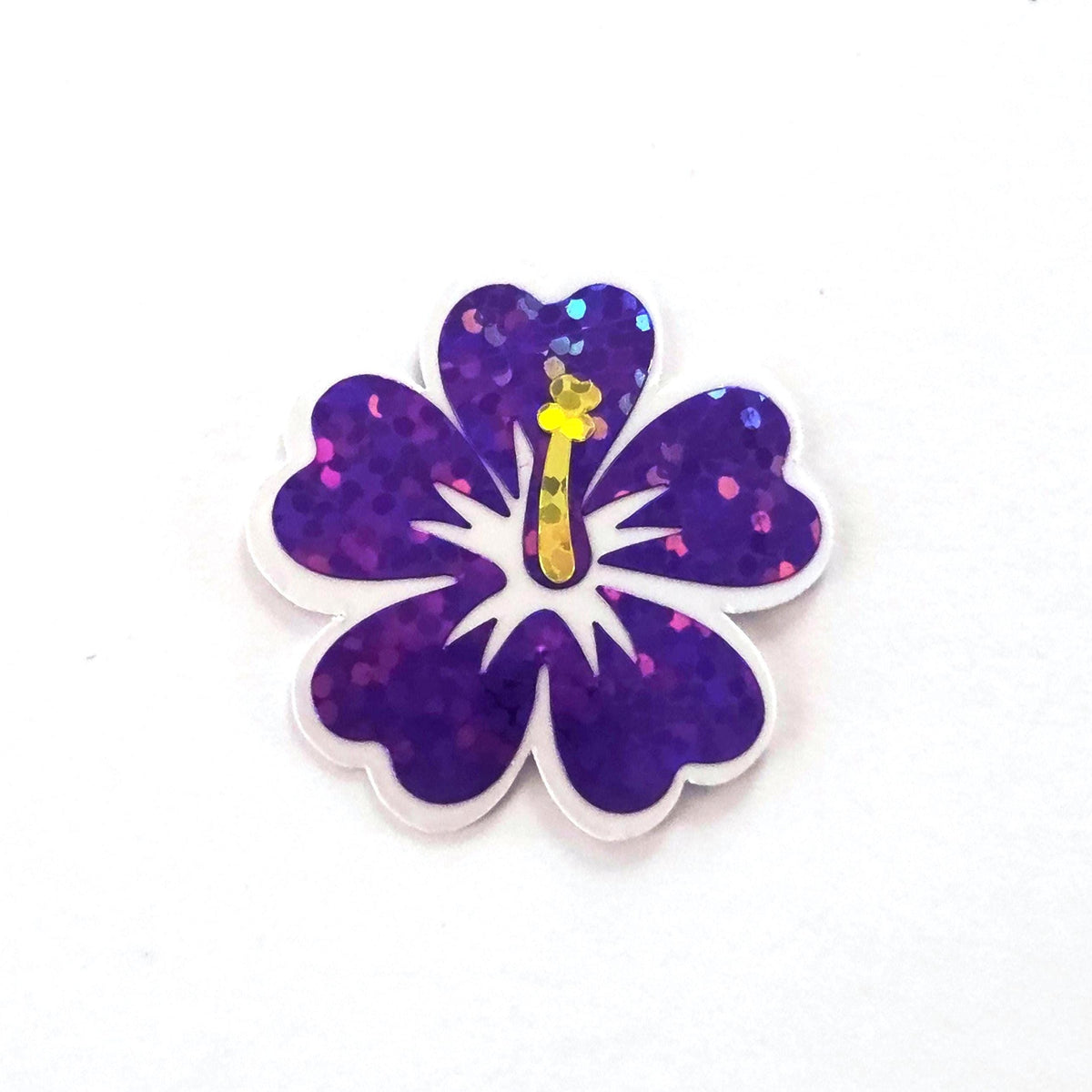 Mini Pink Hibiscus Flower Stickers, tropical blooms, summer garden, island beach wedding stickers, choose color.
