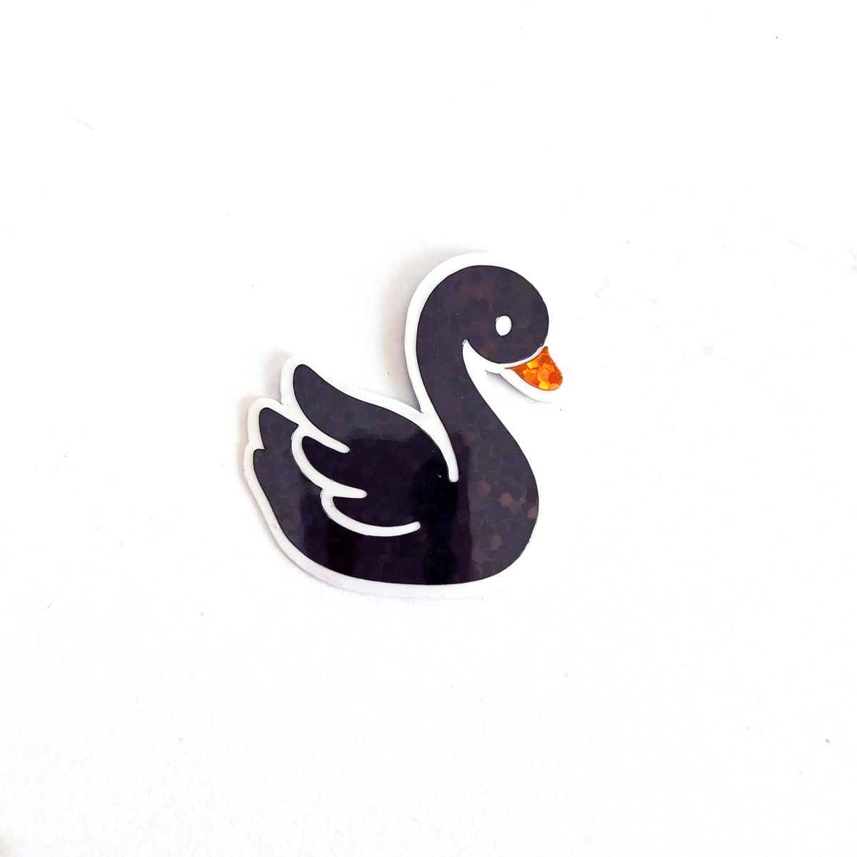 Mini Black Swan Stickers, Die-Cut Vinyl Decals for summer wedding decor