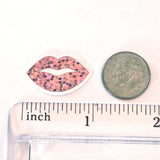 Mini Pink Lips Stickers, Waterproof Die Cut Glitter Vinyl Decals, Peel & Stick, scrapbook embellishments craft supply