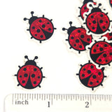 Pink Ladybug Stickers, Cute Bugs, Die Cut Glitter Vinyl Decals, Peel & Stick, choose amount