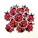 pink ladybug diecut stickers