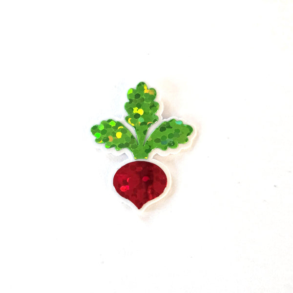 Beets Vegetable Garden Stickers, mini die-cut decals, choose number of red beets