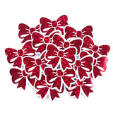 small red glitter bow shaped stickers