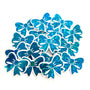 Turquoise Bow Stickers, Sparkly Mini Ribbon Decals with clear outline