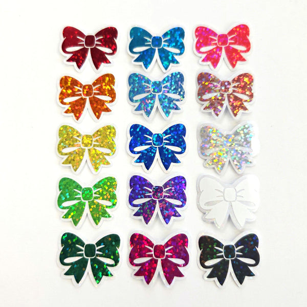 Sparkly Bows Mini Sticker Set, Sample Pack of 15