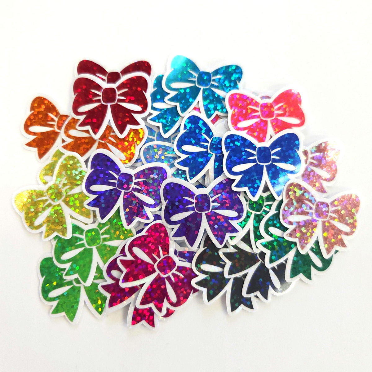 Sparkly Bows Mini Sticker Set, Sample Pack of 15