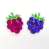 Mini Blackberry Stickers, Die Cut Glitter Vinyl Decals, Peel & Stick, choose amount