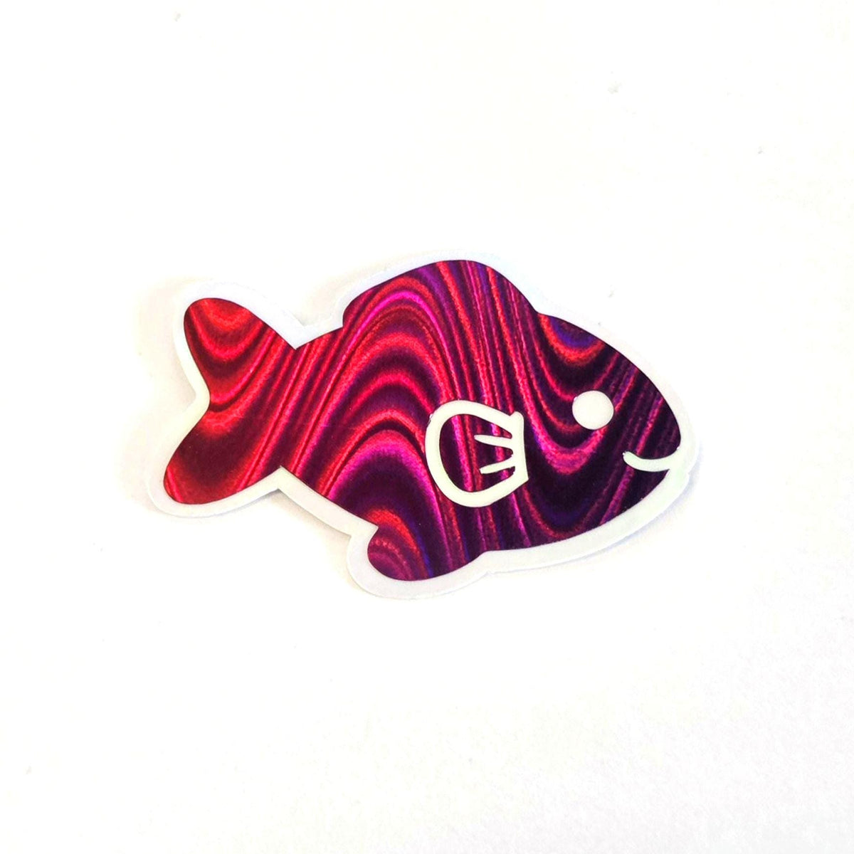 Rainbow Fish Die-Cut Stickers with Clear outline, Decals, Peel-and-Stick
