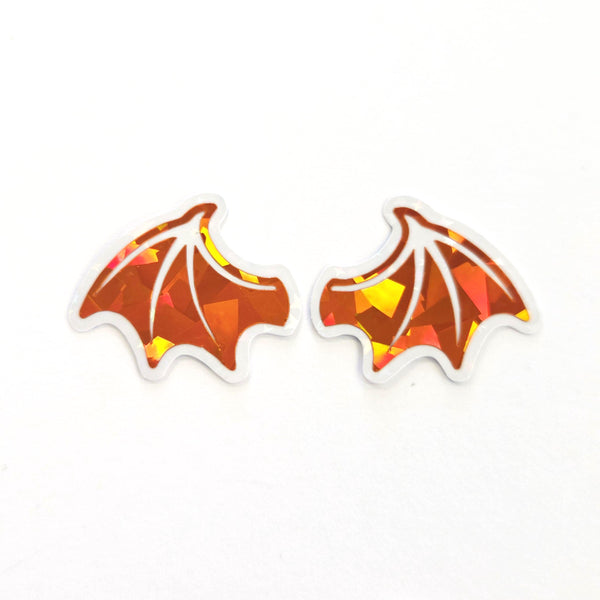 Mini Dragon Wings Sticker Sample Pack, Die Cut Sparkly Vinyl Decals, fantasy medieval decor