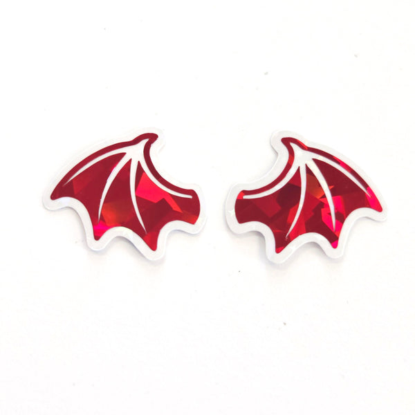 Mini Dragon Wings Sticker Sample Pack, Die Cut Sparkly Vinyl Decals, fantasy medieval decor