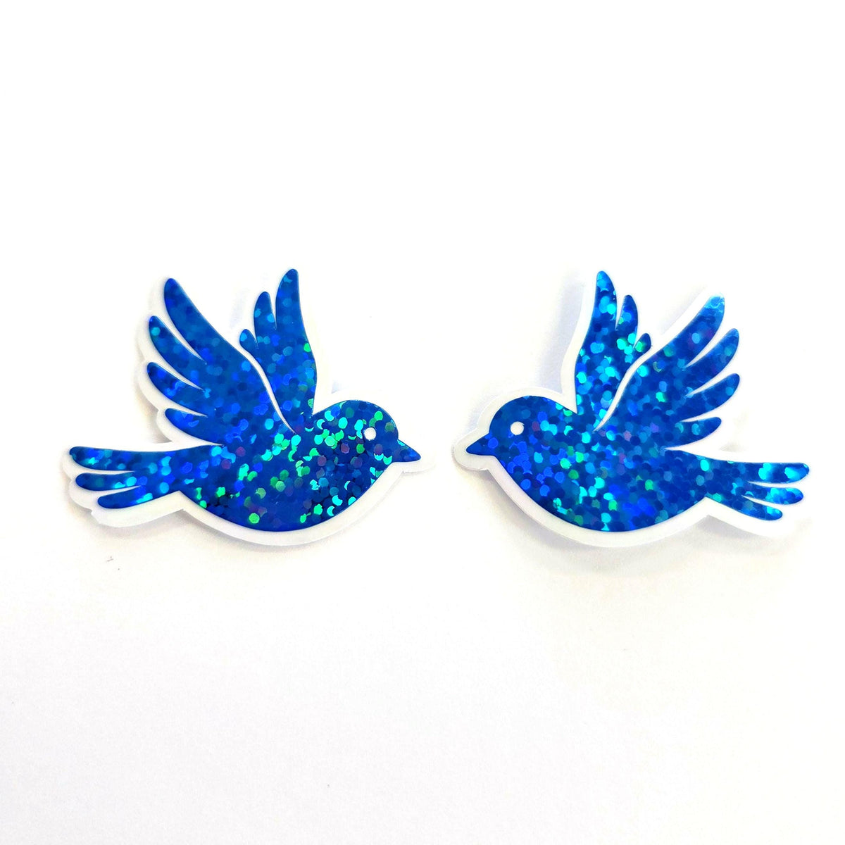 Mini Bluebird Stickers, Die-Cut Vinyl Decals, Peel & Stick Birds